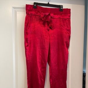 Metallic Red Pants